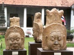 Asura heads from Banteay Chhmar