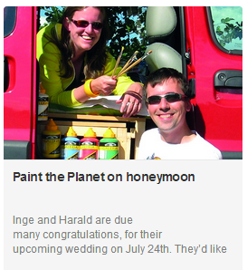 Paint the Planet on honeymoon Paint the Planet on honeymoon