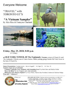 Toronto GTs meeting Friday May 25 2018