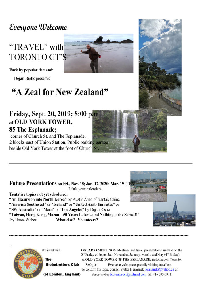 Toronto G.T.s 20190920 Zeal for New Zealand