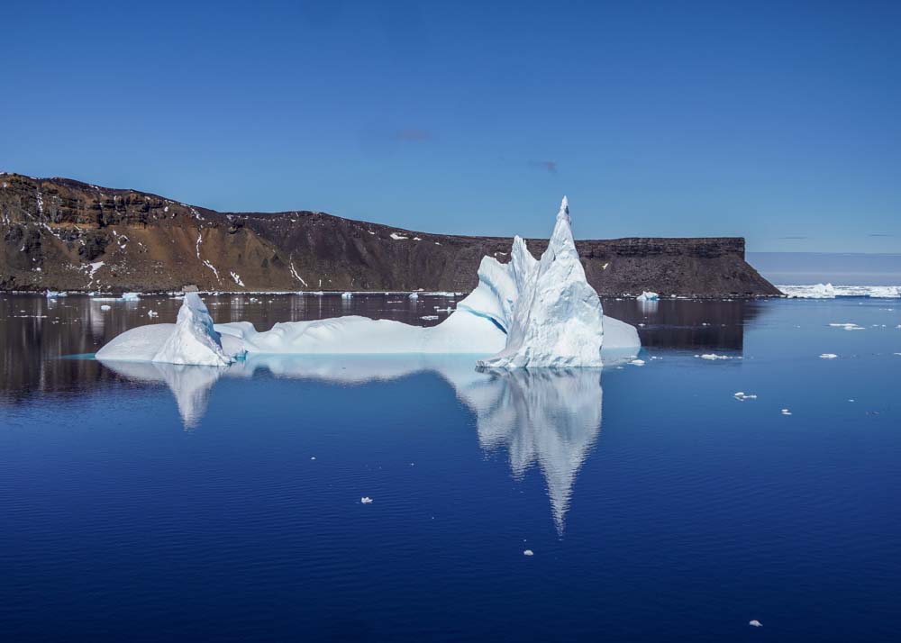 January 2026 – Eisberg near Deception Island, Antarctica, by Karsten Ilsemann.