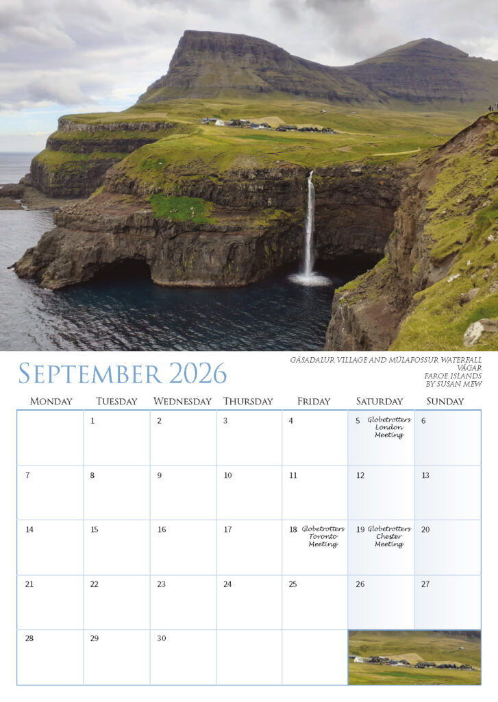 SEPTEMBER 2026 GÁSADALUR VILLAGE AND MÚLAFOSSUR WATERFALL VÁGAR, FAROE ISLANDS BY SUSAN MEW