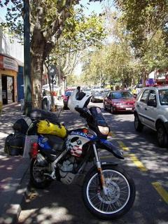 Shiny bike - getting ready to leave Santiago